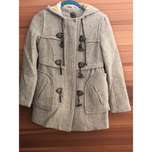 Anthropologie idra Wool Zip Up Hooded Winter Coat